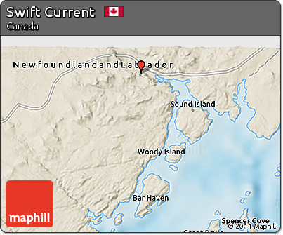 Shaded Relief 3D Map of Swift Current