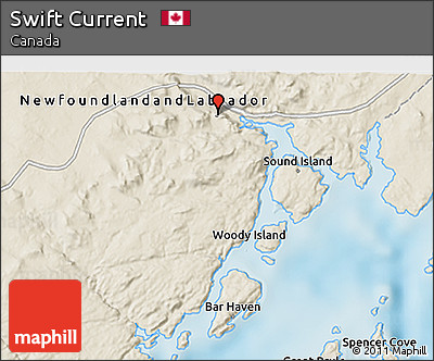 Shaded Relief 3D Map of Swift Current