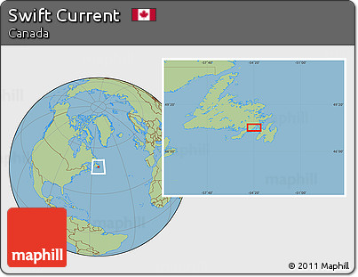 Savanna Style Location Map of Swift Current