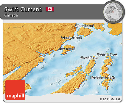 Political Panoramic Map of Swift Current