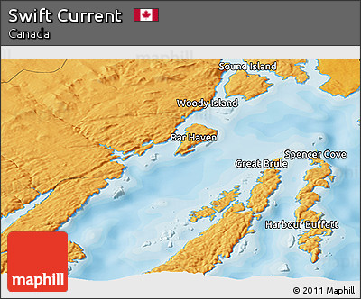 Political Panoramic Map of Swift Current