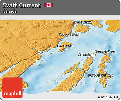 Political Panoramic Map of Swift Current