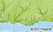 Physical Map of Fox Island Harbour