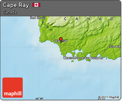 Physical Map of Cape Ray