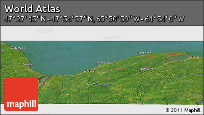Satellite Panoramic Map of the Area around 47° 41' 6" N, 65° 22' 30" W