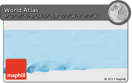Physical Panoramic Map of the Area around 47° 41' 6" N, 6° 43' 29" W