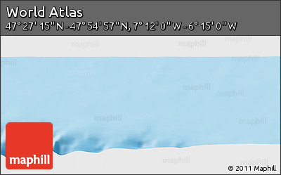 Physical Panoramic Map of the Area around 47° 41' 6" N, 6° 43' 29" W