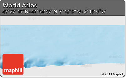 Physical Panoramic Map of the Area around 47° 41' 6" N, 6° 43' 29" W