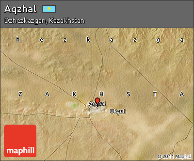 Satellite Map of Aqzhal