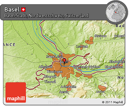 Physical 3D Map of Basel