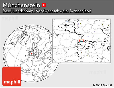 Blank Location Map of Münchenstein