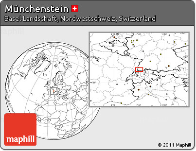 Blank Location Map of Münchenstein