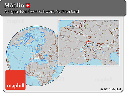 Gray Location Map of Möhlin