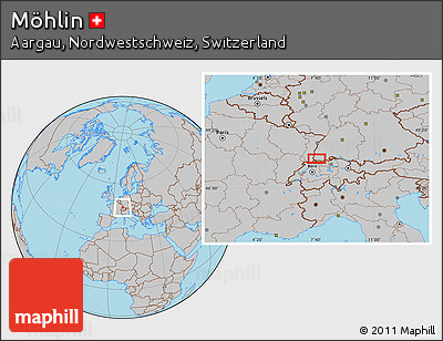 Gray Location Map of Möhlin