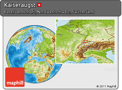 Physical Location Map of Kaiseraugst