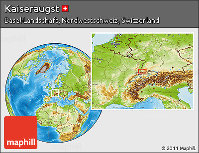 Physical Location Map of Kaiseraugst