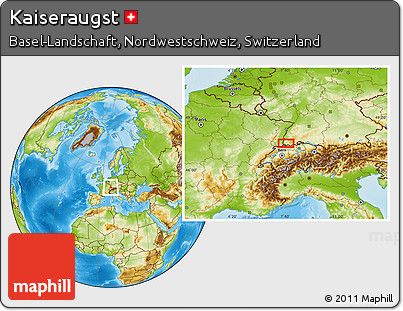 Physical Location Map of Kaiseraugst