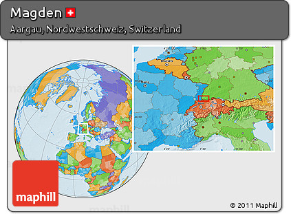 Political Location Map of Magden