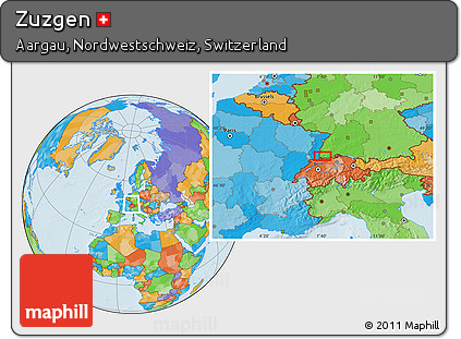 Political Location Map of Zuzgen