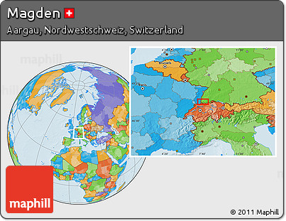 Political Location Map of Magden