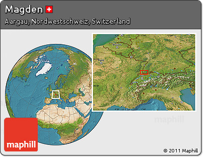 Satellite Location Map of Magden
