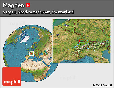 Satellite Location Map of Magden