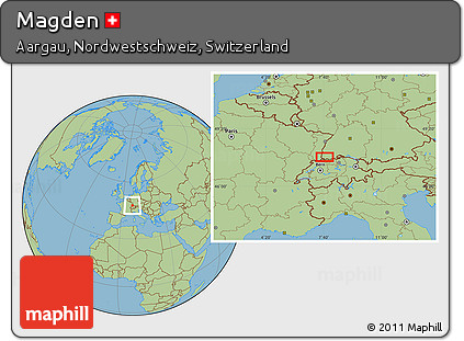 Savanna Style Location Map of Magden