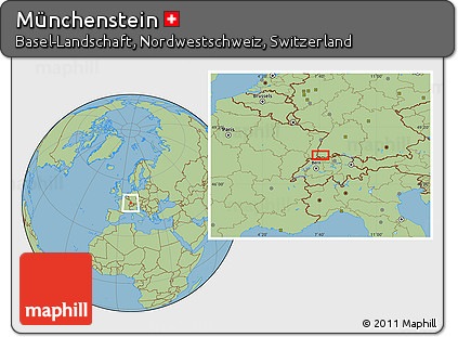 Savanna Style Location Map of Münchenstein