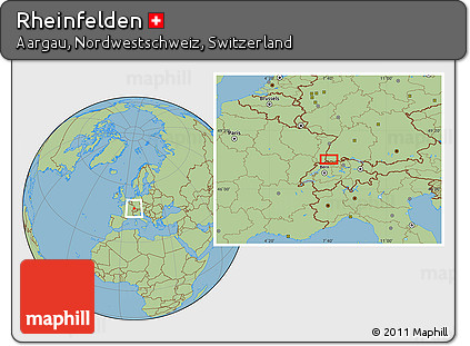 Savanna Style Location Map of Rheinfelden