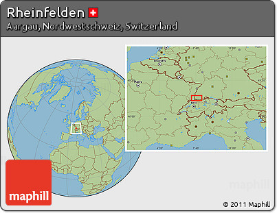 Savanna Style Location Map of Rheinfelden