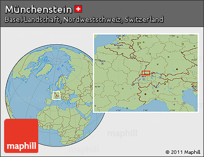 Savanna Style Location Map of Münchenstein