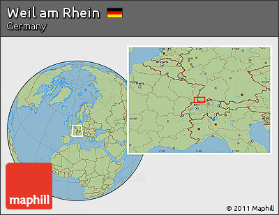 Savanna Style Location Map of Weil Am Rhein