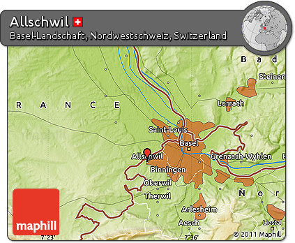Physical Map of Allschwil