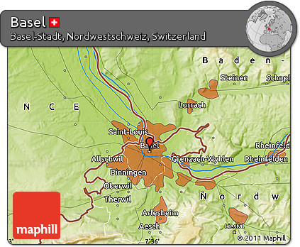 Physical Map of Basel