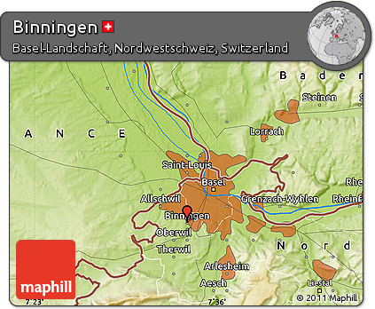 Physical Map of Binningen