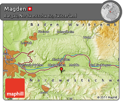 Physical Map of Magden