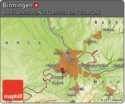 Physical Map of Binningen