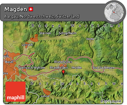Satellite Map of Magden