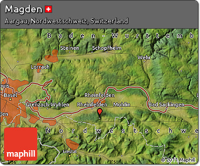 Satellite Map of Magden