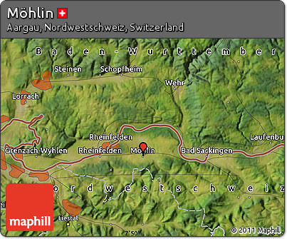 Satellite Map of Möhlin
