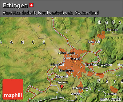 Satellite Map of Ettingen