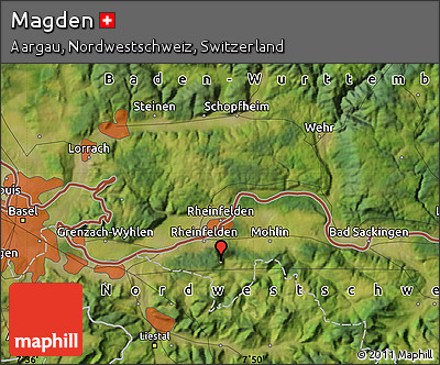 Satellite Map of Magden