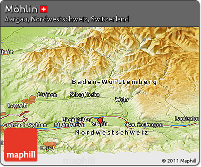 Physical Panoramic Map of Möhlin