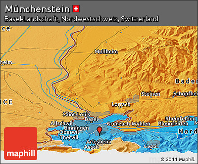 Political Panoramic Map of Münchenstein
