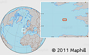 Gray Location Map of the area around 47° 41' 6" N, 7° 34' 30" W