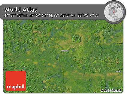 Satellite Map of the Area around 47° 41' 6" N, 83° 13' 29" W
