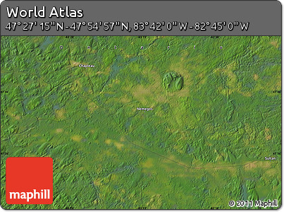 Satellite Map of the Area around 47° 41' 6" N, 83° 13' 29" W