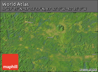 Satellite Map of the Area around 47° 41' 6" N, 83° 13' 29" W