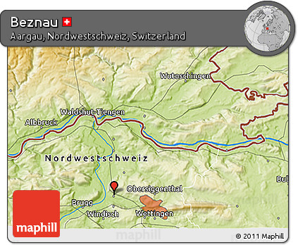 Physical 3D Map of Beznau