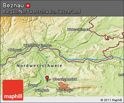 Physical 3D Map of Beznau